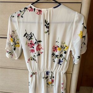 Sienna Sky White Dress with Floral Accents